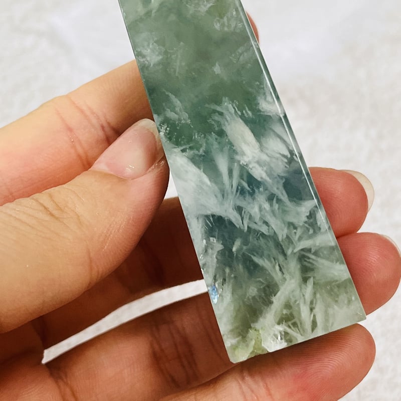 虹入り エンジェルフェザーフローライト ポイント① | Crystal shop Mayria