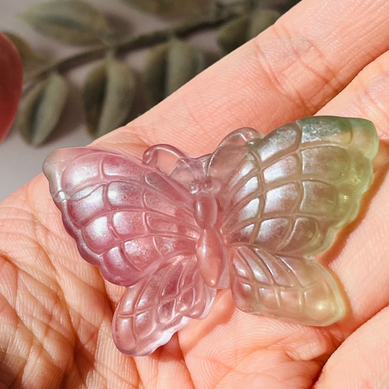 値下げ　高品質　フローライト　BIG蝶々　バタフライ　スタンド付き　天然石 値下げ 高品質 フローライト BIG蝶々 バタフライ スタンド付き 天然石