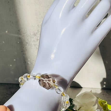 ルチルクォーツ　16cm　jewelry bracelet　『笑みが溢れる毎日を』