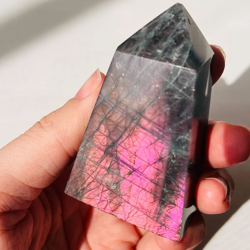 レア♡ピンクシラー ラブラドライト ポイント | Crystal shop Mayria