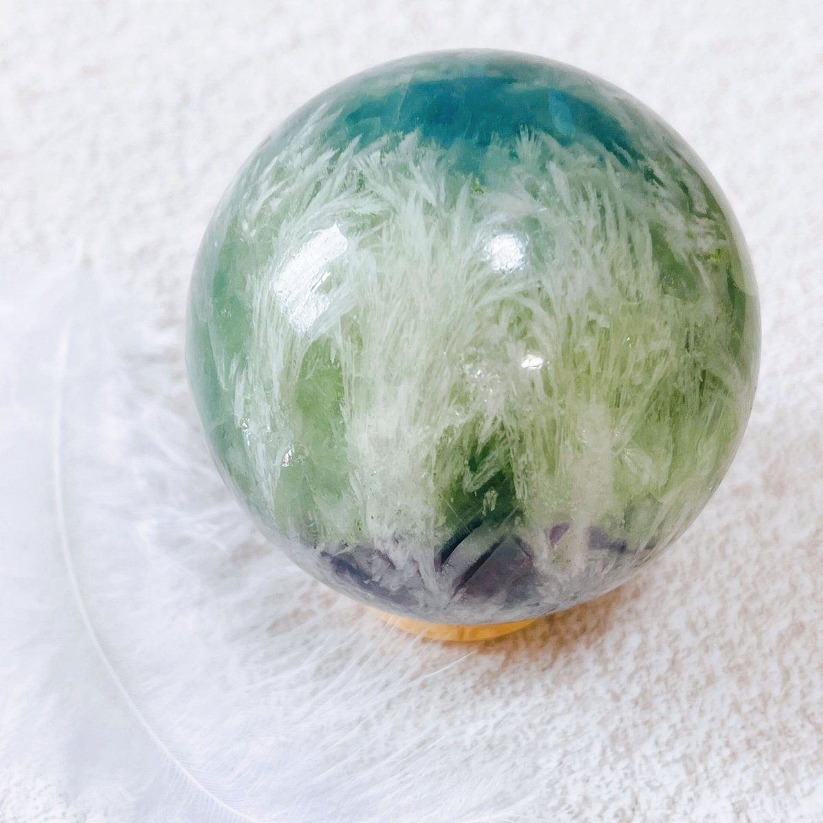 高品質ブルーエンジェルフェザーフローライトスフィア