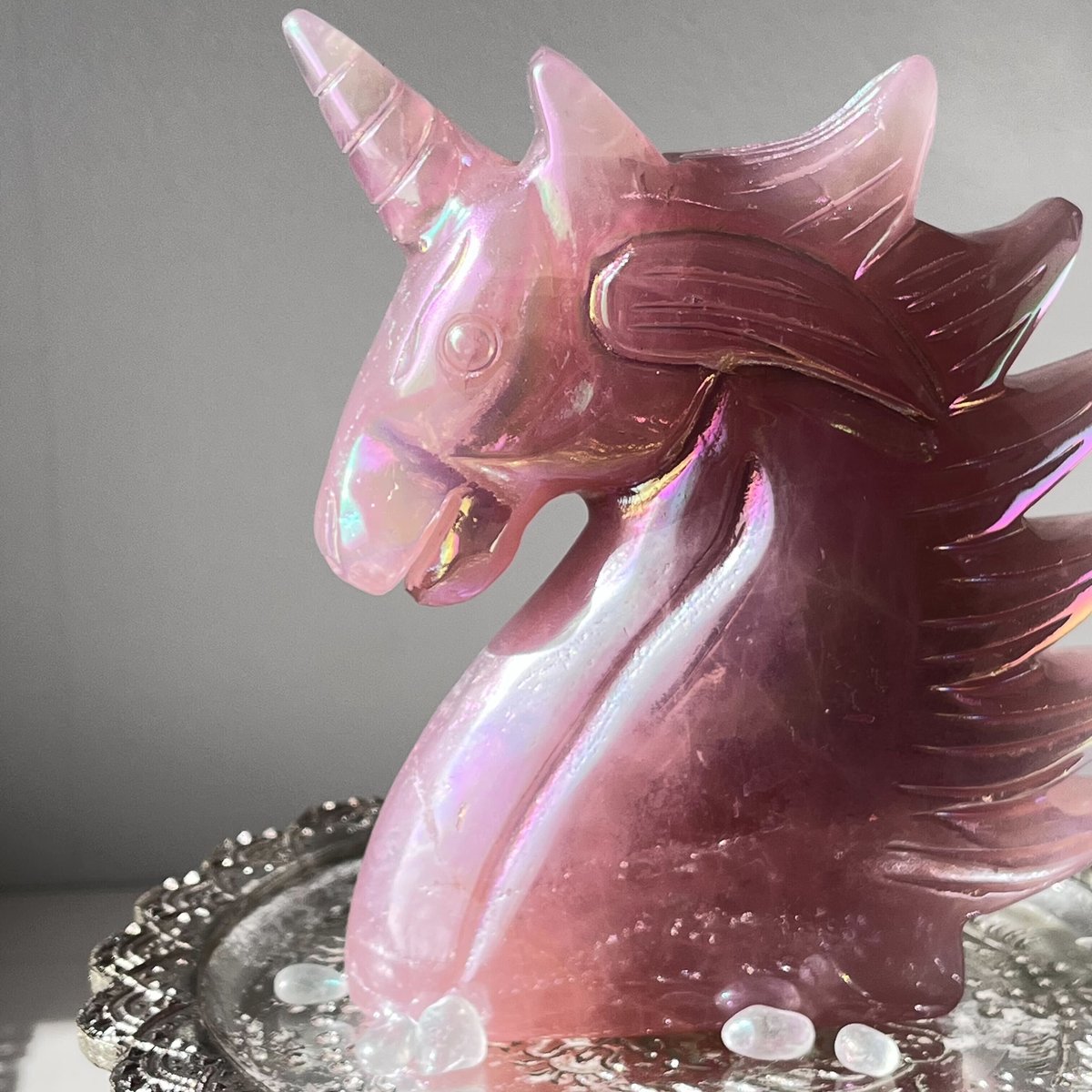 超BIG エンジェルオーラローズクォーツ ユニコーン | Crystal shop Mayria