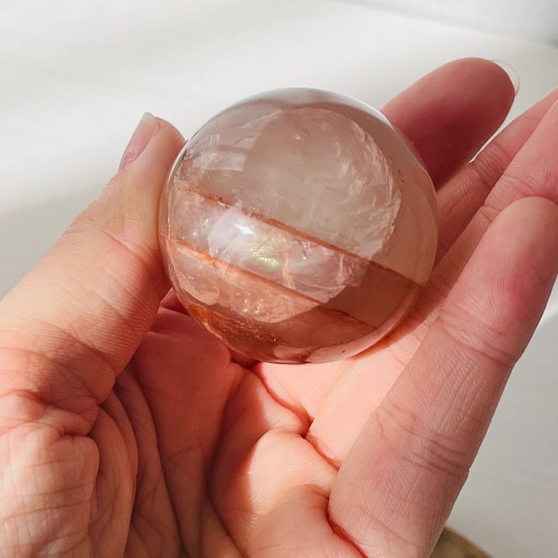 虹入り ファイヤークォーツ スフィア | Crystal shop Mayria