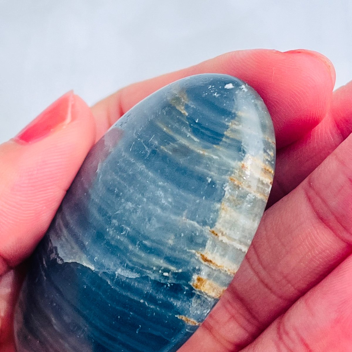 hhkk様高品質ブルーサンドストーンパーム握り石キラキラ人工石