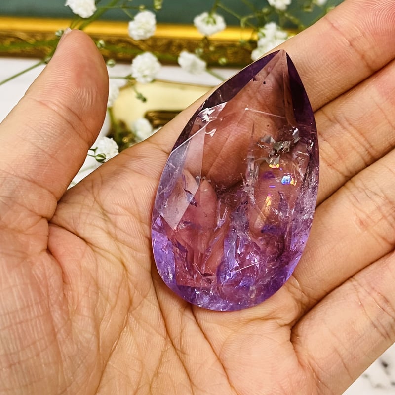 虹キラキラ！ 雫型 宝石アメトリン | Crystal shop Mayria