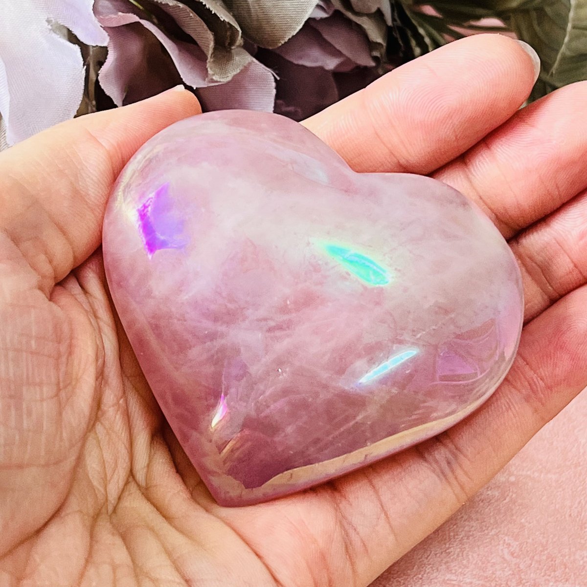 癒しのオルゴナイト❤️ロードナイト＋オーラクォーツのハート型♡