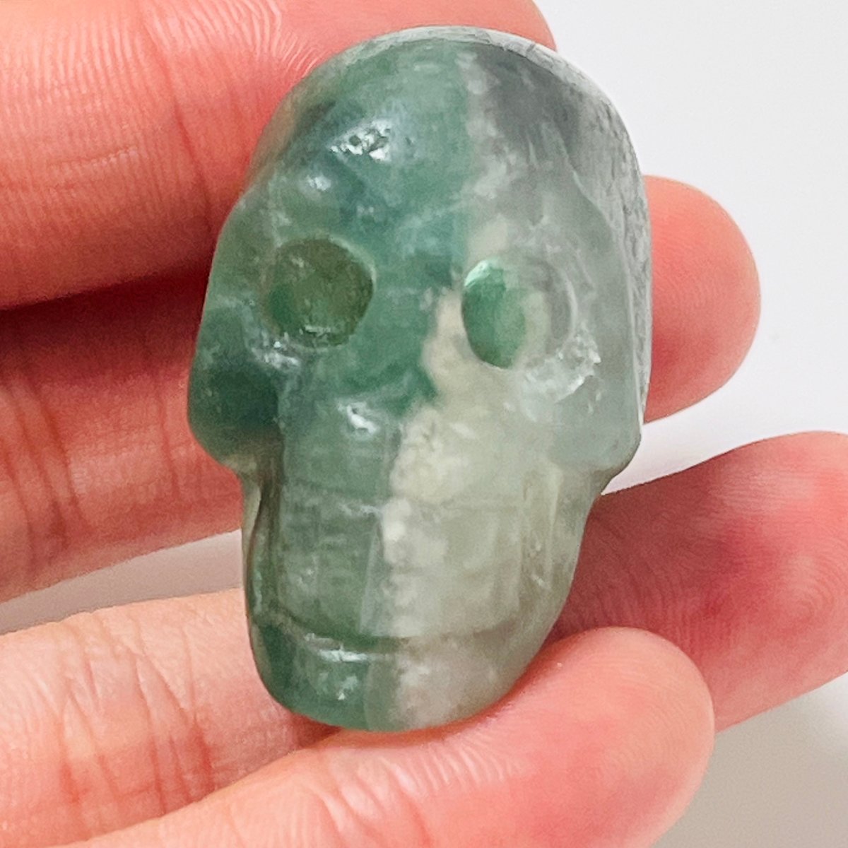 グリーンフローライト スカル② | Crystal shop Mayria