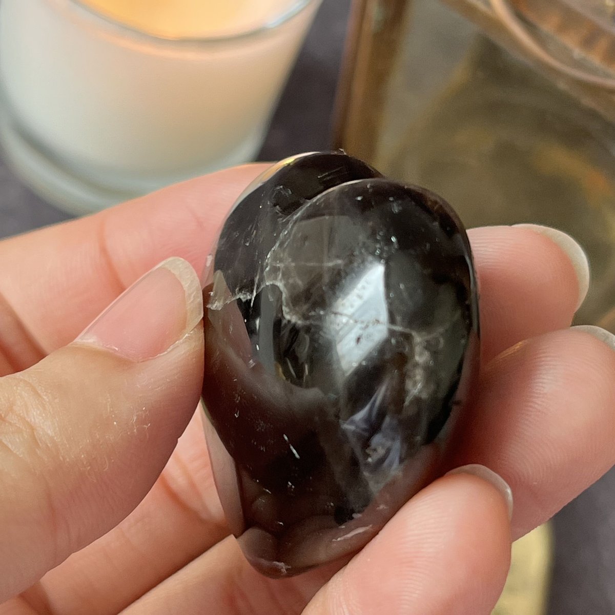 虹入り🌈✨ モリオン ハート | Crystal shop Mayria