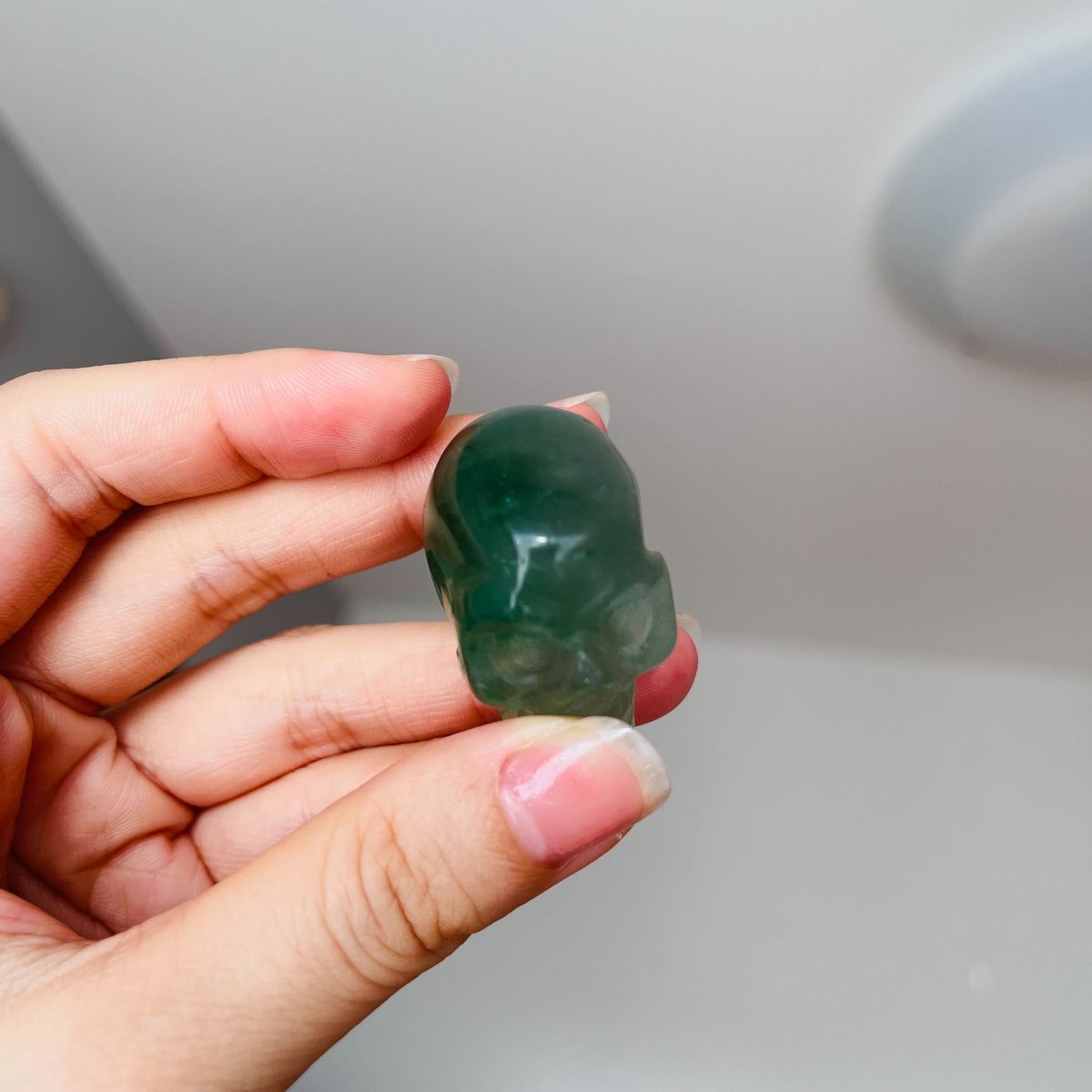 グリーンフローライト スカル① | Crystal shop Mayria