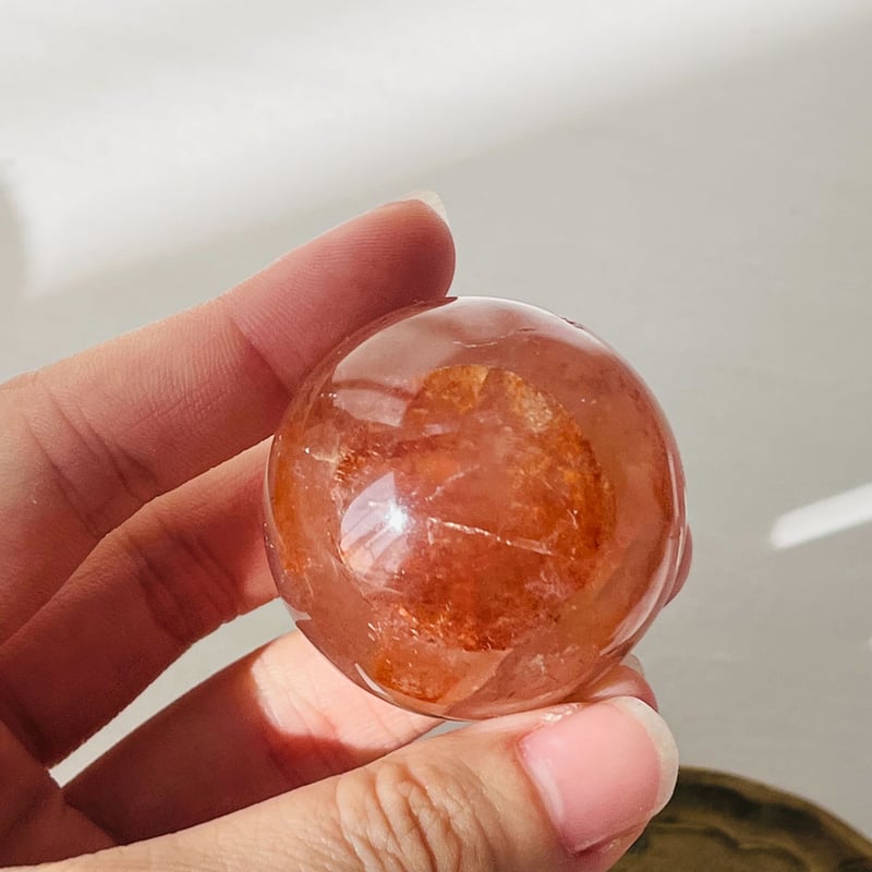 虹入り ファイヤークォーツ スフィア | Crystal shop Mayria