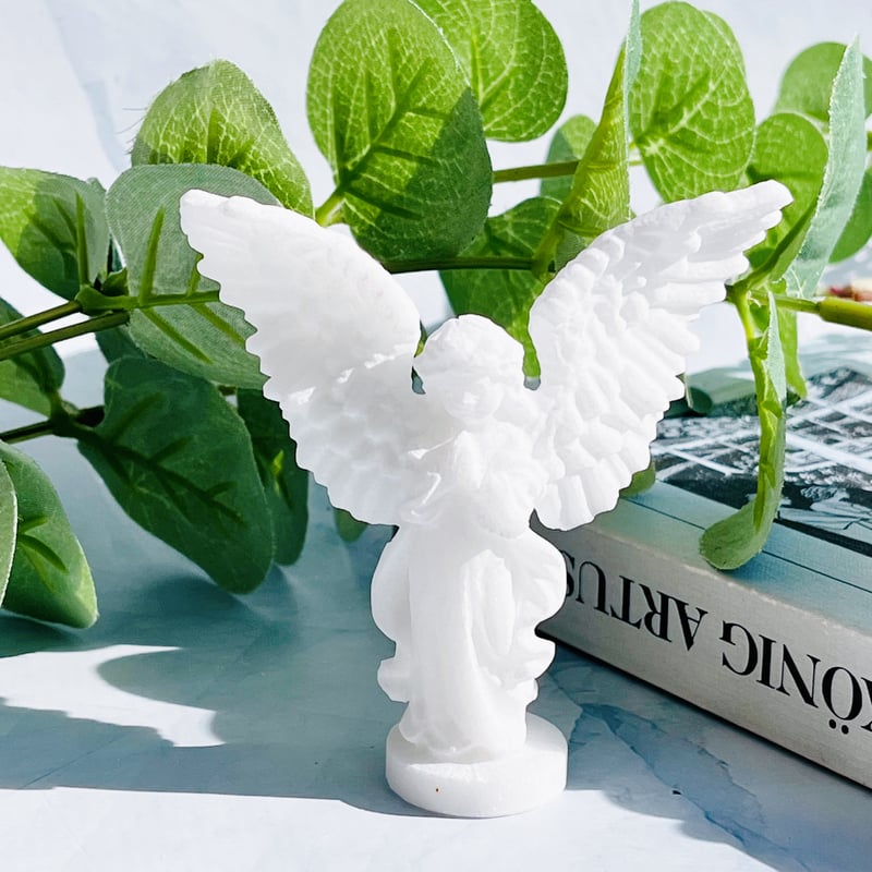 アラバスター 翼を広げた 天使 | Crystal shop Mayria