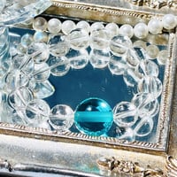 虹キラ🌈✨　✴︎レムリアの光ブレスレット✴︎　ティールアクアブルー　シエラネバダ産アンダラクリスタル&レムリアンクリスタル 18mm