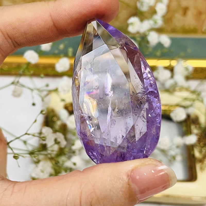 虹キラキラ！ 雫型 宝石アメトリン | Crystal shop Mayria