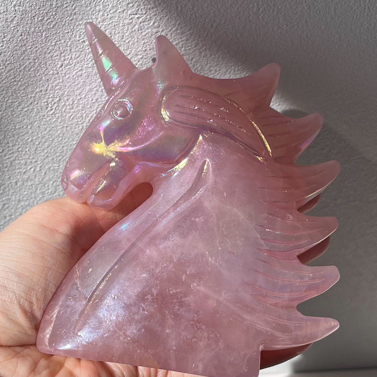 超BIG エンジェルオーラローズクォーツ ユニコーン | Crystal shop Mayria
