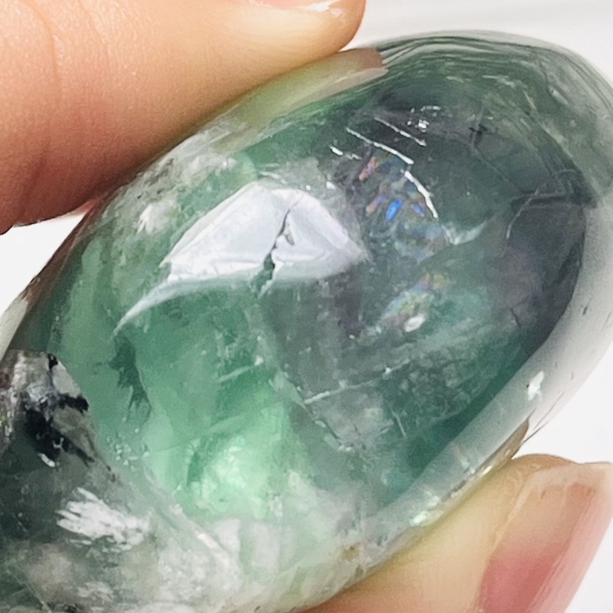 虹キラキラ🌈✨雫方エンジェルフェザーインフローライト 虹キラキラ🌈✨雫方エンジェルフェザーインフローライト