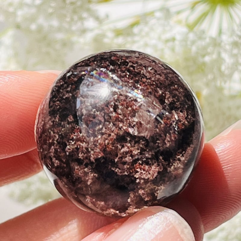 【虹入り】ガーデンクォーツ スフィア レア☆】虹入り☆千層ガーデンクォーツスフィア（丸玉）☆62mm