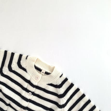 striped cardigan (black)