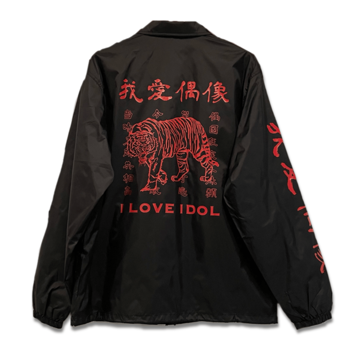 美品 Clubhaus×FIVETREES ゴルフ コーチジャケット 黒 M MORI ARTWORKSコラボ ONE LOVEコーチジャケット