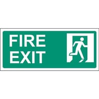 6x14プラスチックフェンスサイン【FIRE EXIT】