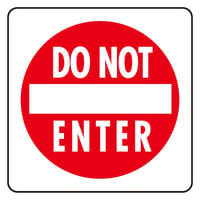 HY-KO 12x12インチ HeavyDutyアルミサインプレート【DO NOT ENTER】HY-HW-22 30×30cm