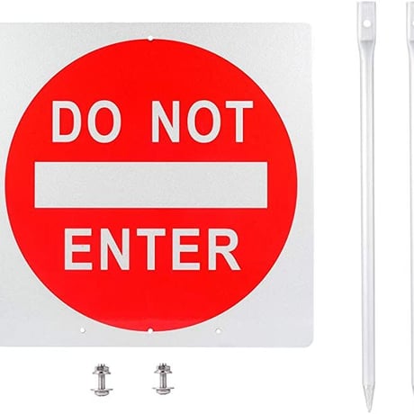 DO NOT ENTER サインプレート　11.8inch x 11.8inch（30cm x 30cm）　庭やお店に