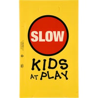 Hillman(ヒルマン) サインボード SLOW KIDS AT PLAY 子供が遊んでいます  20-in x 10-in