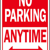 HY-KO 12x18 HeavyDutyアルミサインプレート【NO PARKING ANYTIME】