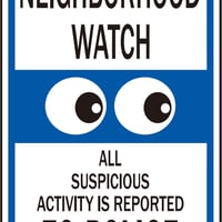 HY-KO 12x18インチ HeavyDutyアルミサインプレート【NEIGHBORHOOD WATCH】 30×48cm　防犯グッズ　通報　看板　警備中　看板