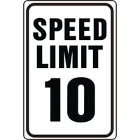 HY-KO 12x18インチ HeavyDutyアルミサインプレート【SPEED LIMIT 10 MPH】HY-HW-10 30×48cm