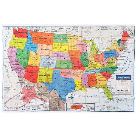 アメリカ州 MAP ポスター