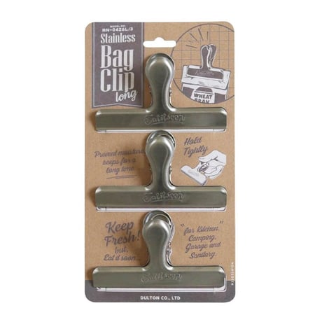 DULTON（ダルトン）STAINLESS STEEL BAG CLIP LONG SET OF 3