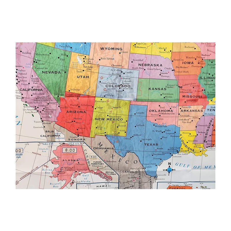00s 新品未 USA製■Nick&Nora■マップ 地図 アメリカ大陸 シャツ アメリカドラマTシャツ🇺🇸📺 訂正！左上のSIXfeetUnderは
