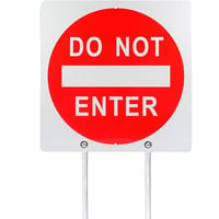 DO NOT ENTER サインプレート　11.8inch x 11.8inch（30cm x 30cm）　庭やお店に