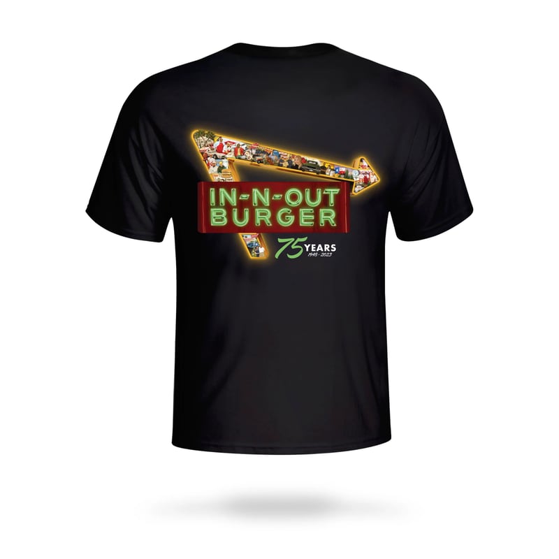 IN N OUT BURGER (インアンドアウトバーガー)2024年 75周年記念Tシャツ