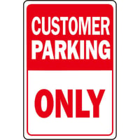 HY-KO 12x18インチ HeavyDutyアルミサインプレート【CUSTOMER PARKING ONLY】HY-HW-29 30×48cm
