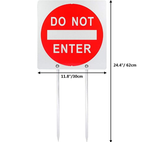 DO NOT ENTER サインプレート　11.8inch x 11.8inch（30cm x 30cm）　庭やお店に