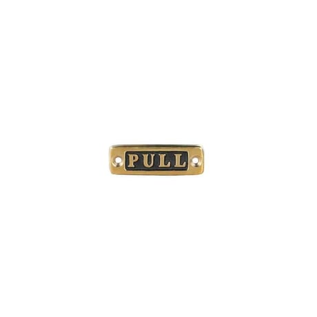 DULTON（ダルトン）BRASS SIGN 横型『PULL /PUSH』ブラスサイン