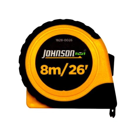 Johnson Level(ジョンソンレベル) 8mメジャースケール（インチ/メトリック併記）コンベックス巻尺