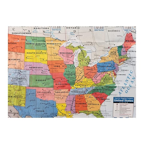 アメリカ州 MAP ポスター