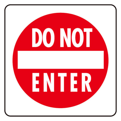 HY-KO 12x12 HeavyDutyアルミサインプレート【DO NOT ENTER】