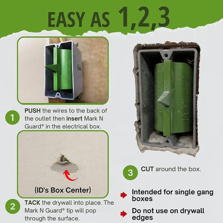 Mark N Guard マーキングガード - Outlet Marker for Drywall Installation -
