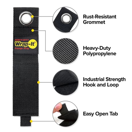 Wrap-It ラップイット Storage Heavy-Duty Straps (Assorted 6 Pack)