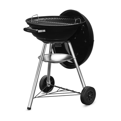 WEBER（ウェーバー）バーベキュー コンロ 47cm コンパクトケトル キャンプ 炭 チャコール BBQ グリル 蓋付き 6-8人用 1221308 / 温度計付き 【10年保証/送料無料】