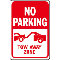 HY-KO 12x18インチ HeavyDutyアルミサインプレート【NO PARKING/TOW AWAY ZONE】HY-HW-27 30×48cm