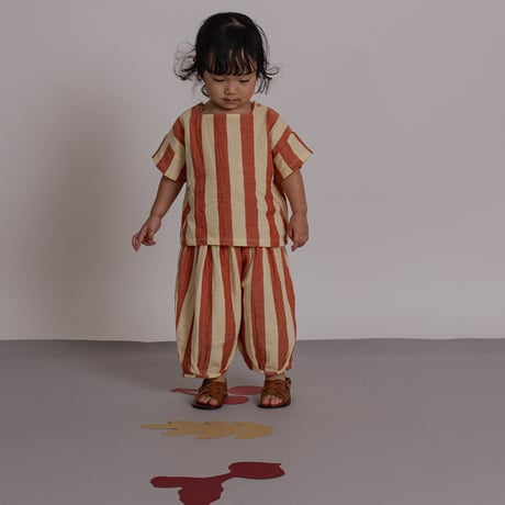 Tomato Stripes Resort Pants / organic zoo