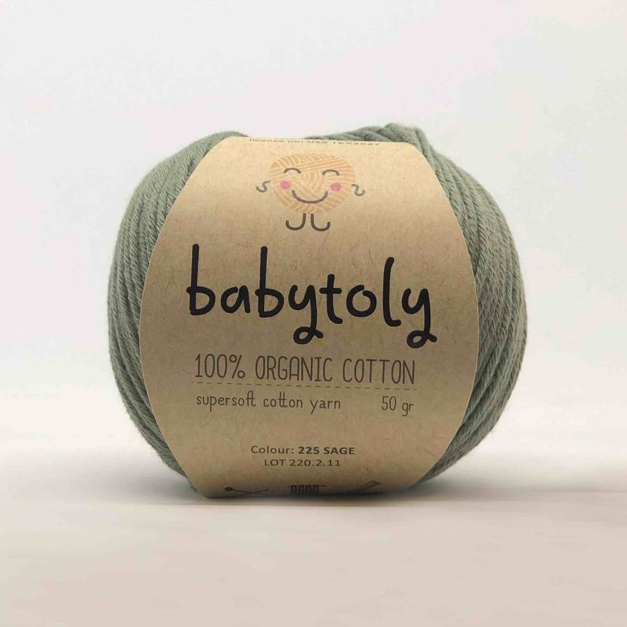 毛糸】100% Organic Cotton Yarn - SAGE / babytoly