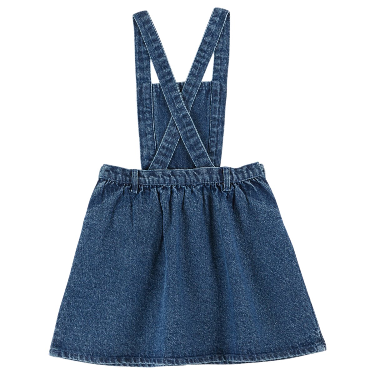 新品未使用 ROBE BRODE DENIM / Emile et Ida Cotton denim apron dress / Emile et Ida | nermi