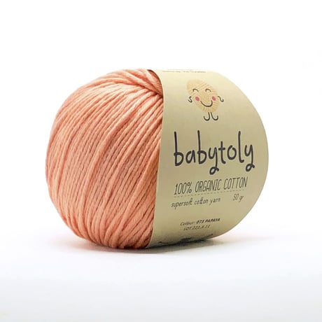 【毛糸】100% Organic Cotton Yarn - PAPAYA / babytoly