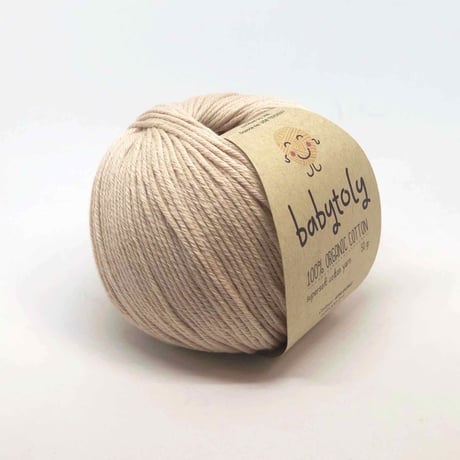 【毛糸】100% Organic Cotton Yarn - ECRU / babytoly