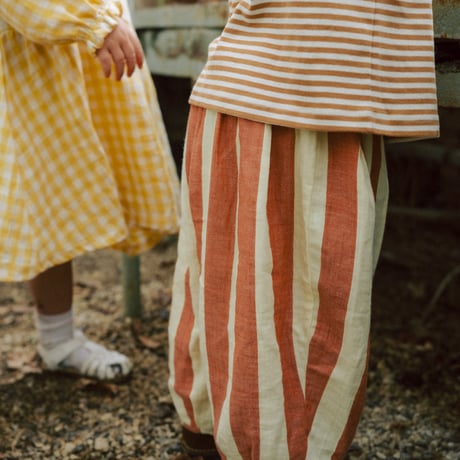 Tomato Stripes Resort Pants / organic zoo